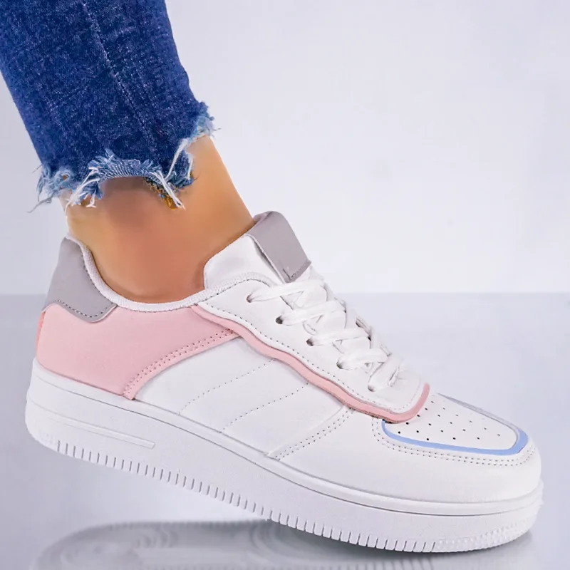 Sneakersy D150-4 White/pink