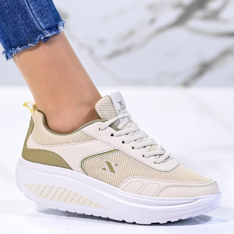 Sportovní sneakersy D2165-4 Beige