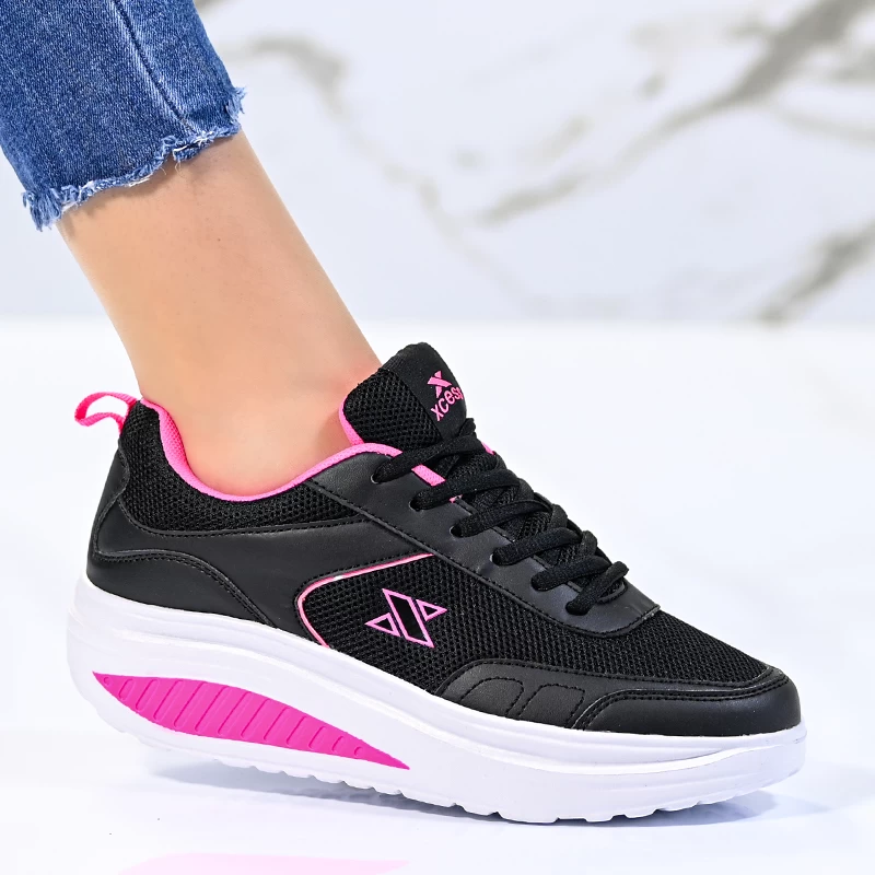 Sportovní sneakersy D2165-5 Black/fuchsia