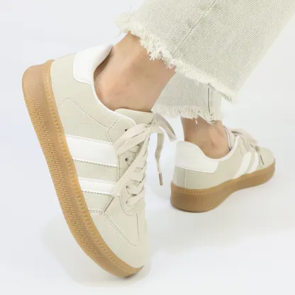 Sneakersy D2406-3 Beige